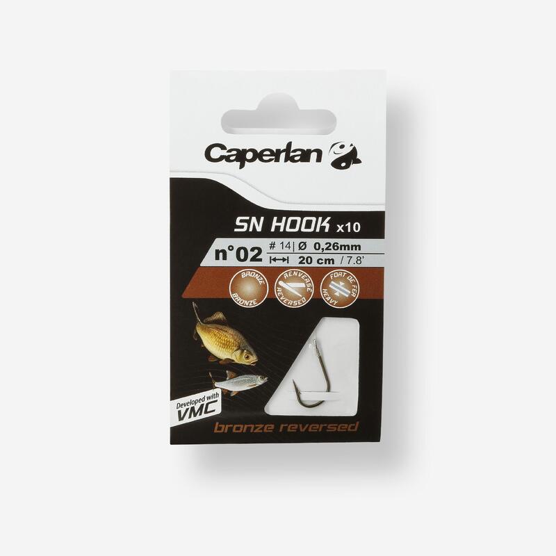 SN Hook Bronze Reverse Fishing Rigged Hooks Decathlon