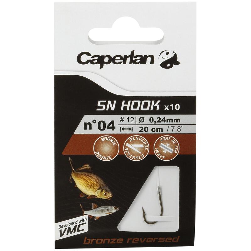 Anzóis montados para pesca SN HOOK bronze invertido