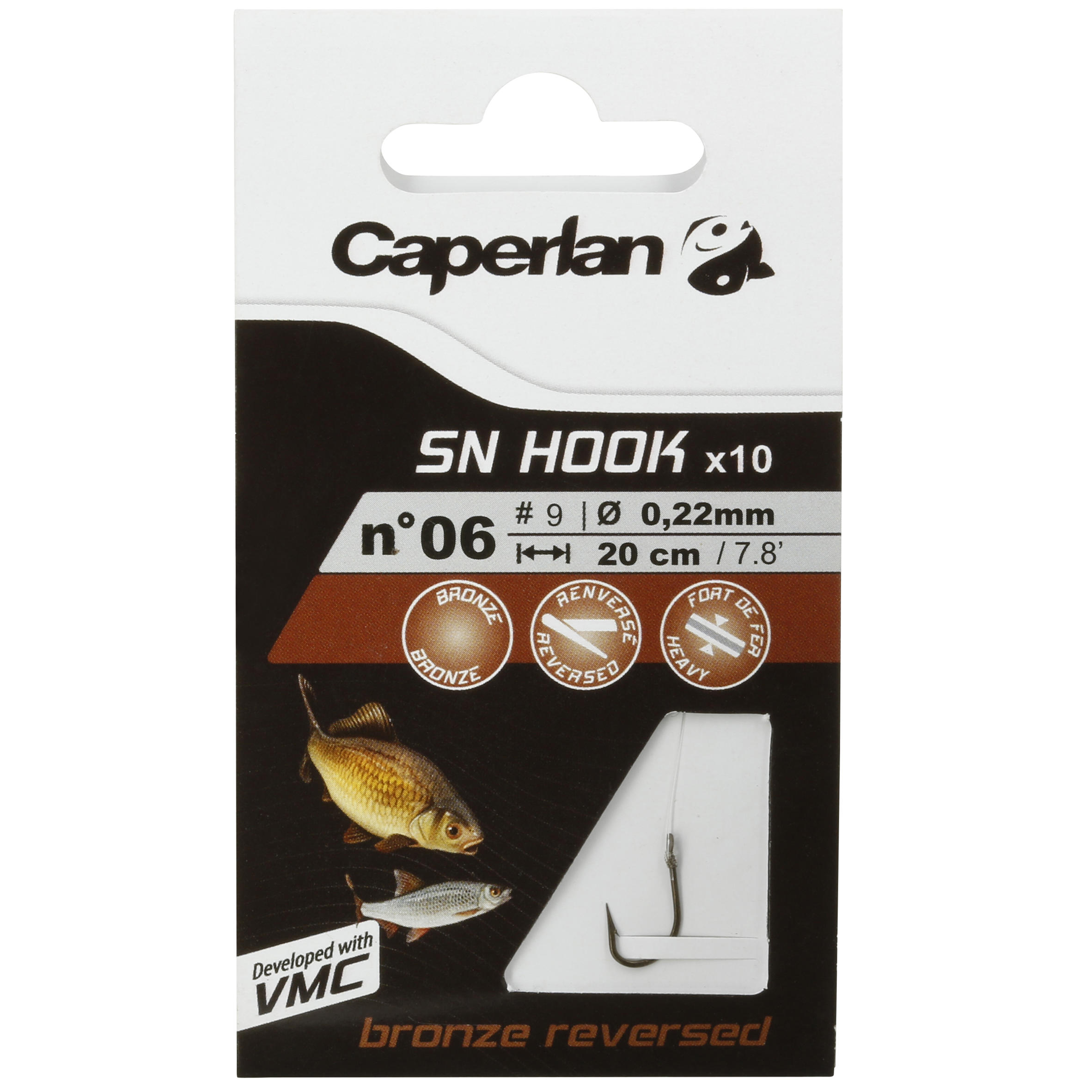 caperlan SN Hook Bronze Reverse Fishing Rigged Hooks-picture-25