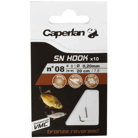 SN Hook Bronze Reverse Fishing Rigged Hooks