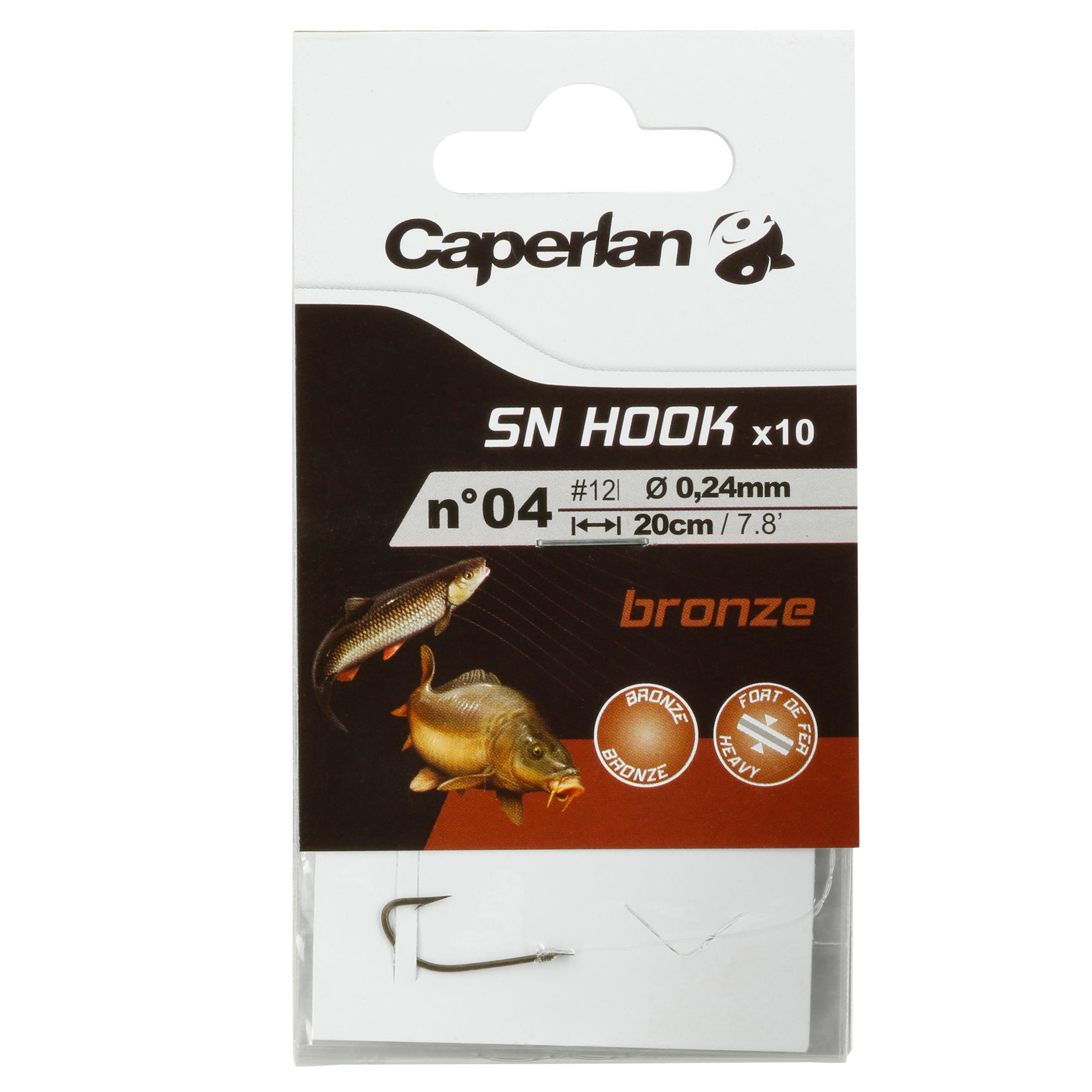 CAPERLAN Montované rybárske háčiky SN Hook bronzované 10 · záber 7