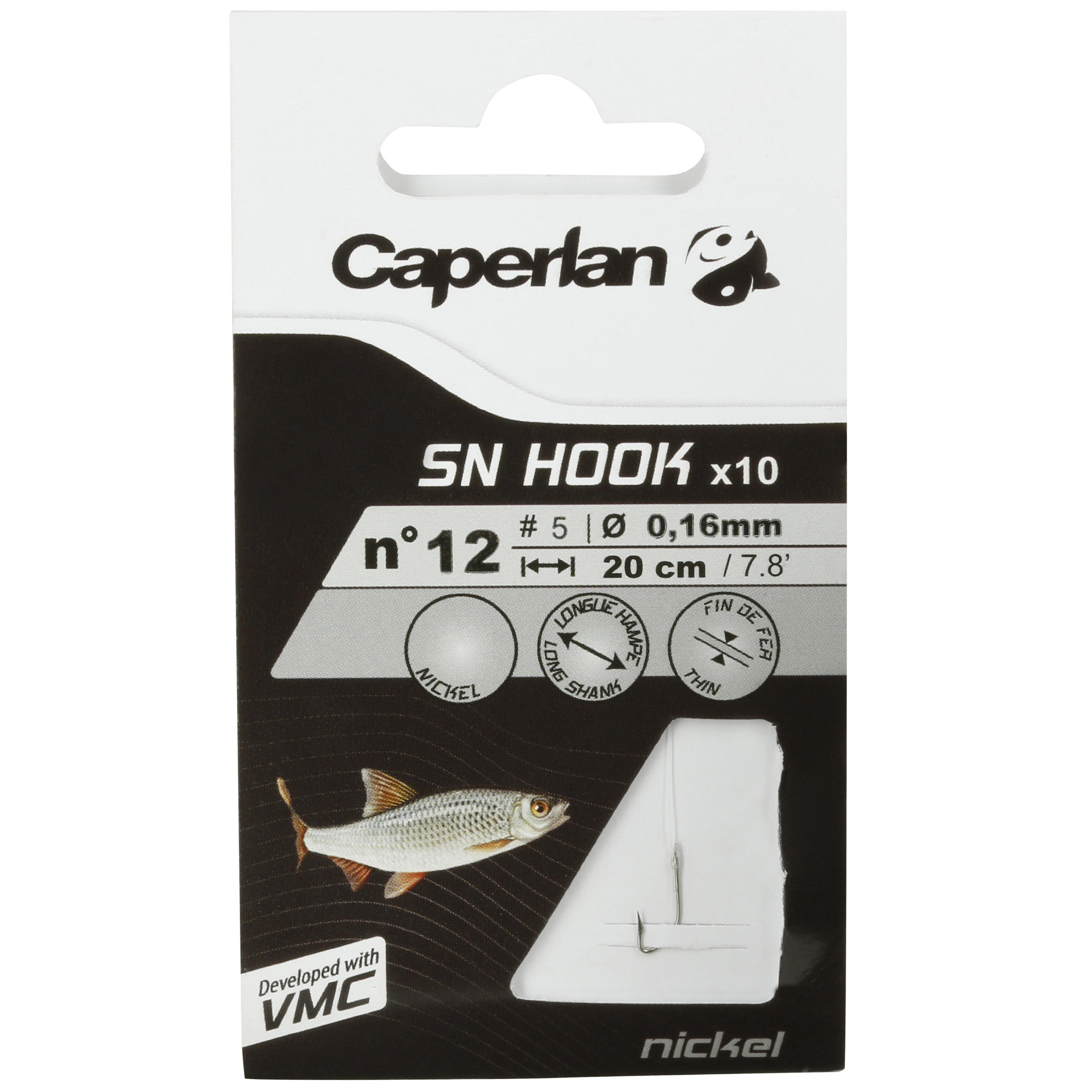 SN HOOK nickel rigged fishing hooks 12/26