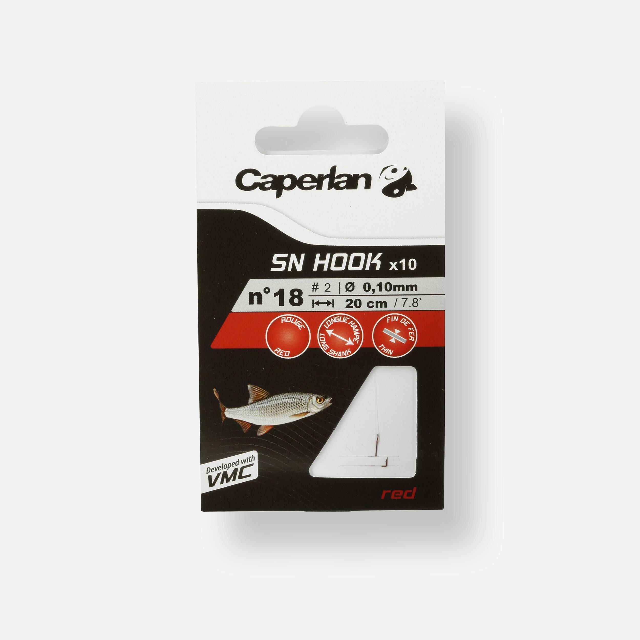 Caperlan - Hameçons Montés Pêche Au Coup Rouge Sn Hook Red - Bas De Ligne - Peche - - 24 - Decathlon