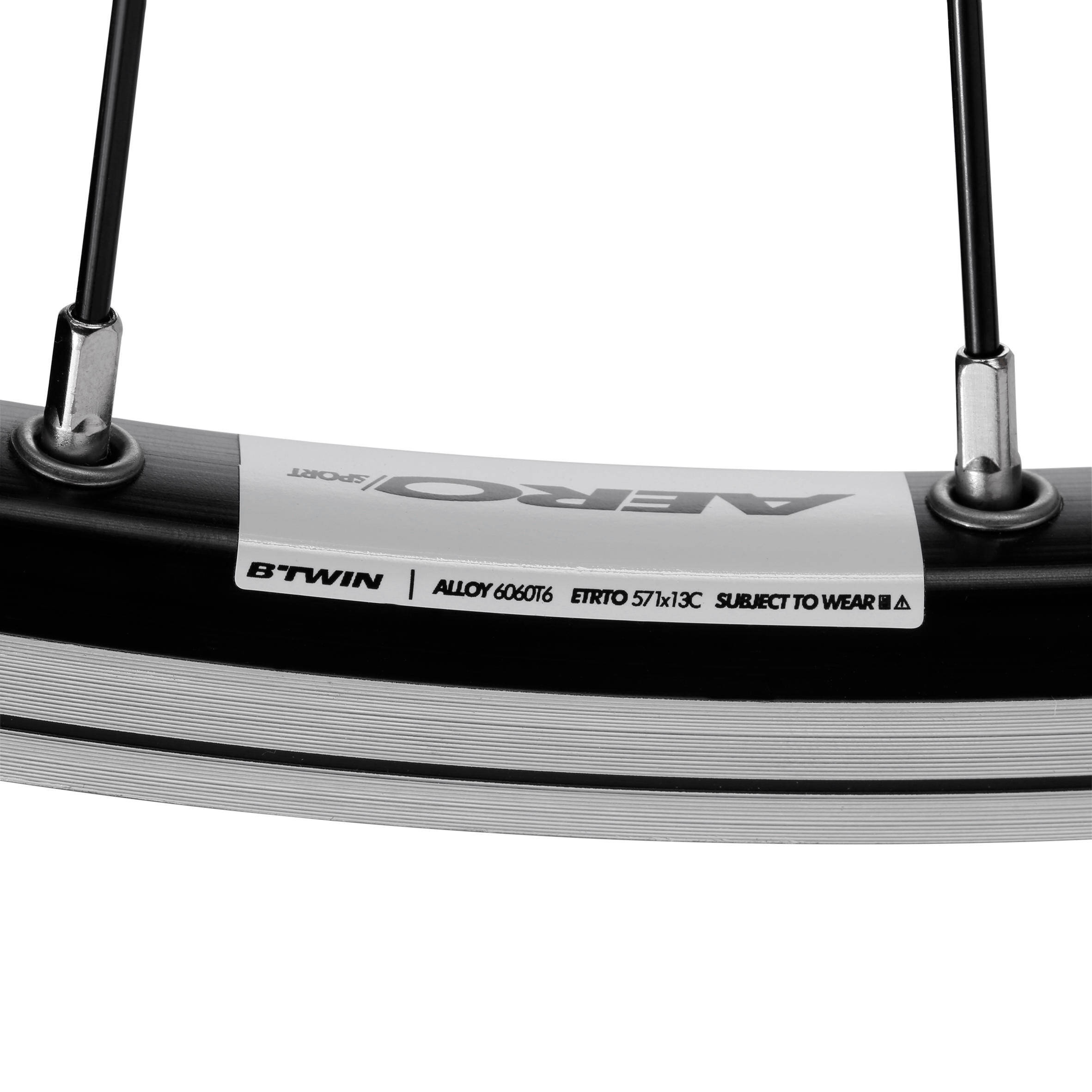 650 Road Bike Front Wheel - Black -  5