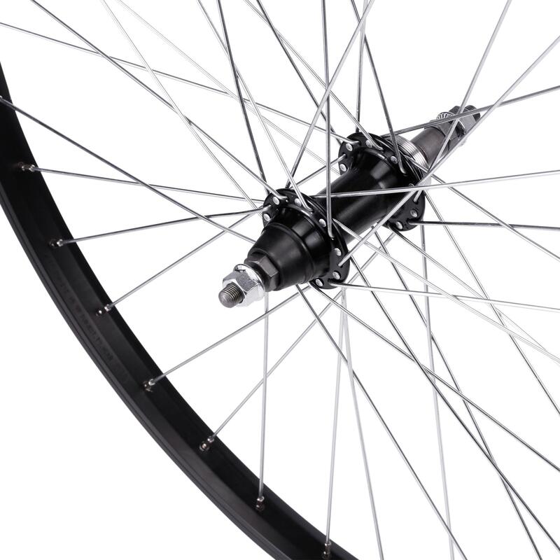 MTB achterwiel 26 inch enkelwandig V-brake voor freewheel zwart
