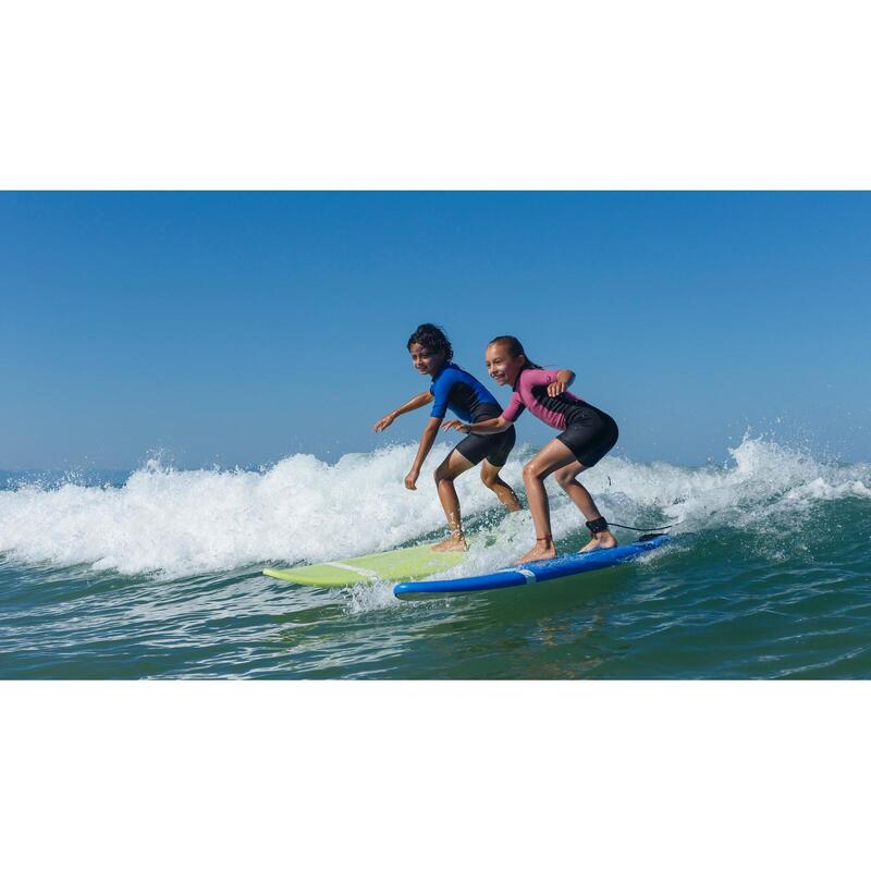 Combinaison surf Shorty 100 Néoprène Enfant Rose