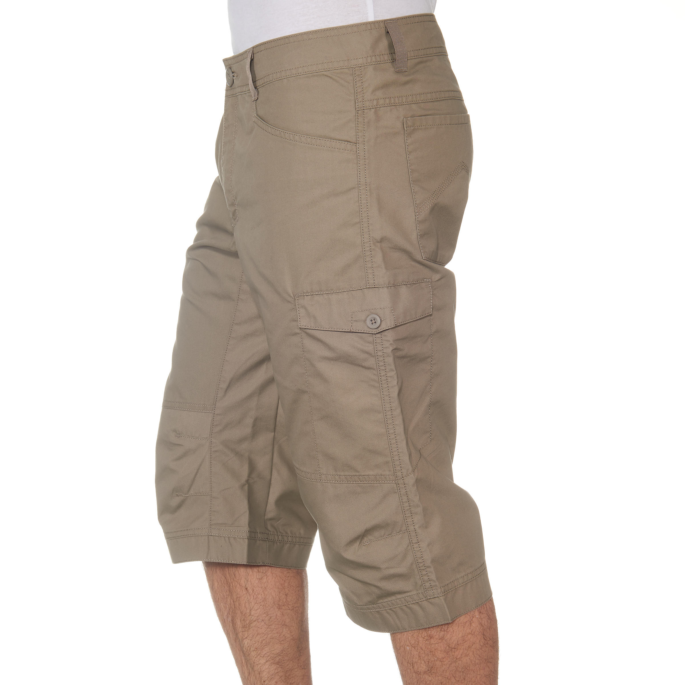 Mens 3/4 Length Cargo Pants Shorts Baggy Casual Cotton Trousers Plus Size  Solid | eBay