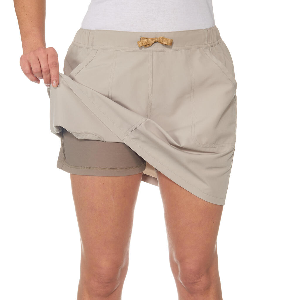 Jupe-short randonnée nature NH100 marine femme