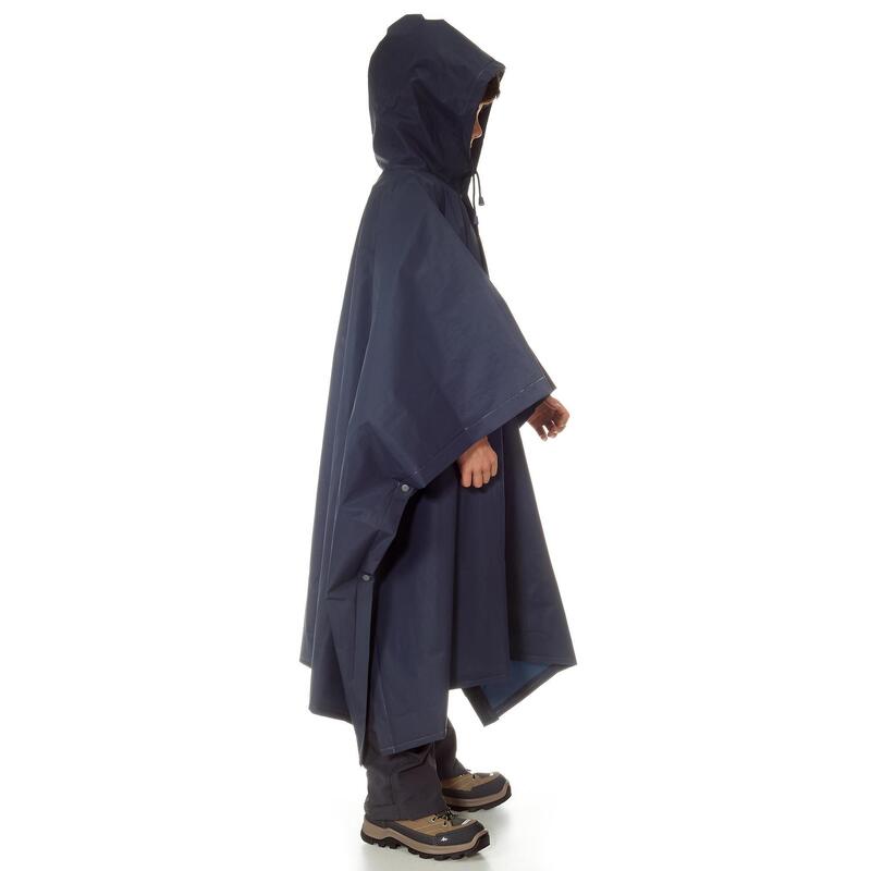 Poncho Pluie De Randonnee Arpenaz 10l Bleu Junior Quechua Decathlon