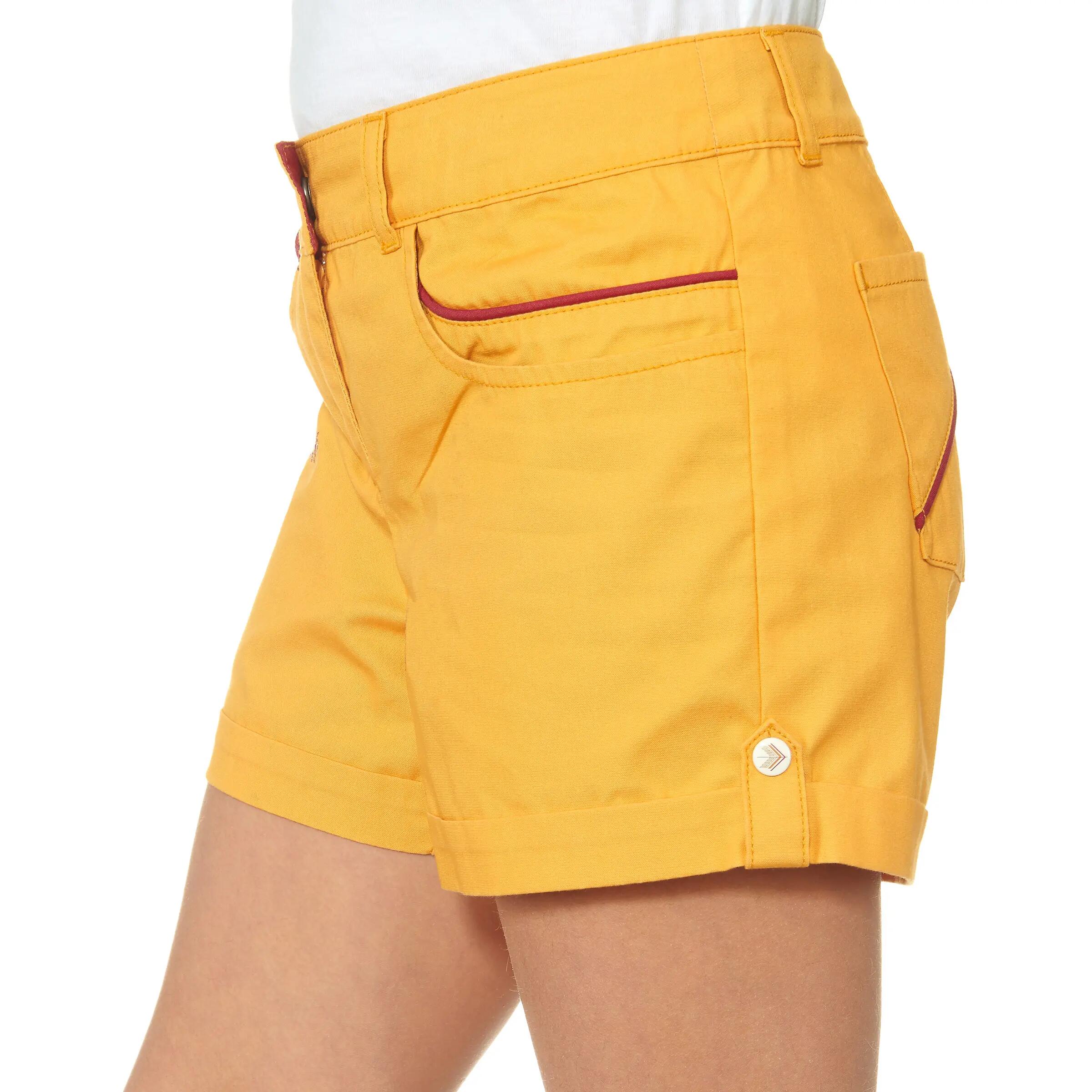 Hike 500 Girls' Hiking Shorts - Yellow 4/5
