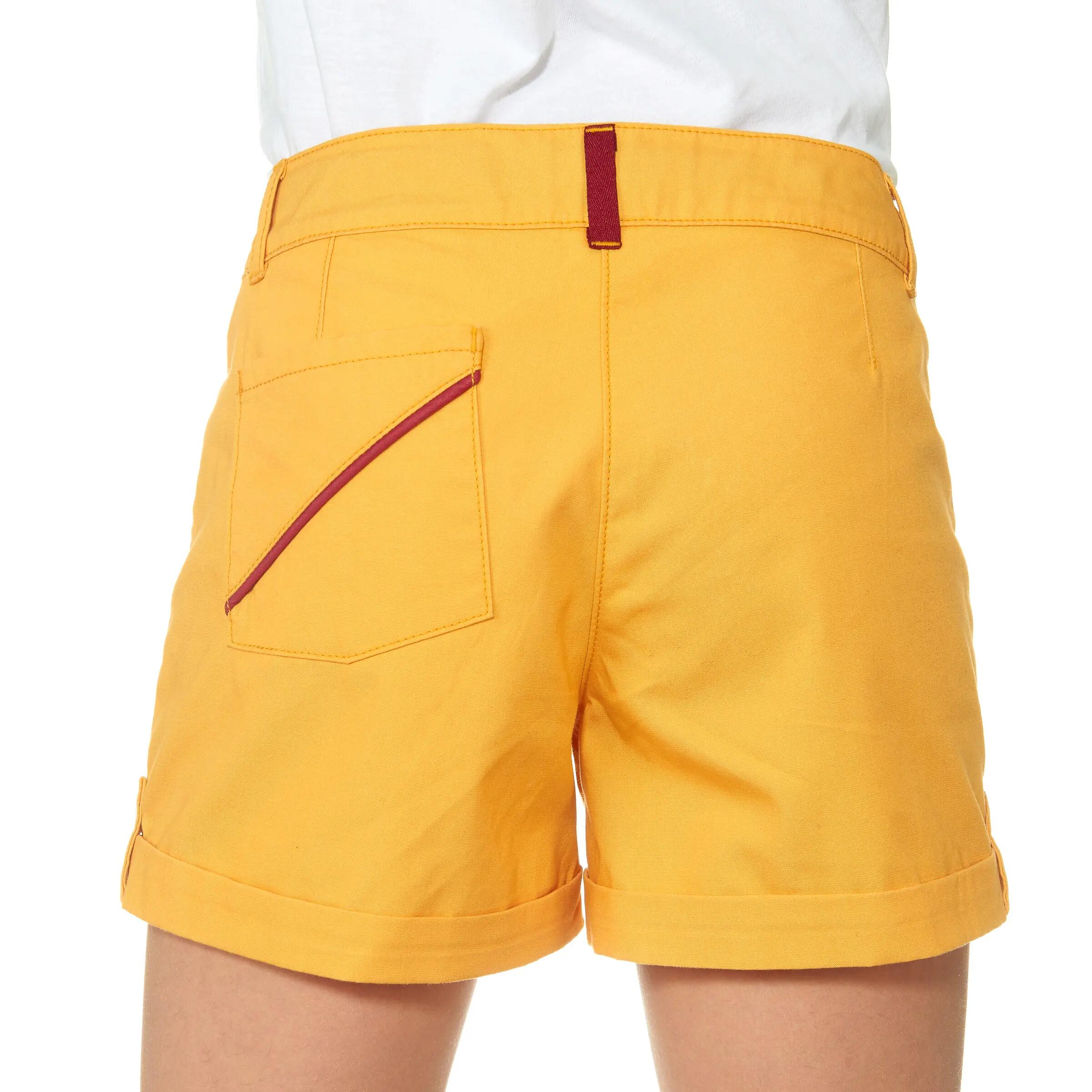 Hike 500 Girls' Hiking Shorts - Yellow 3/5