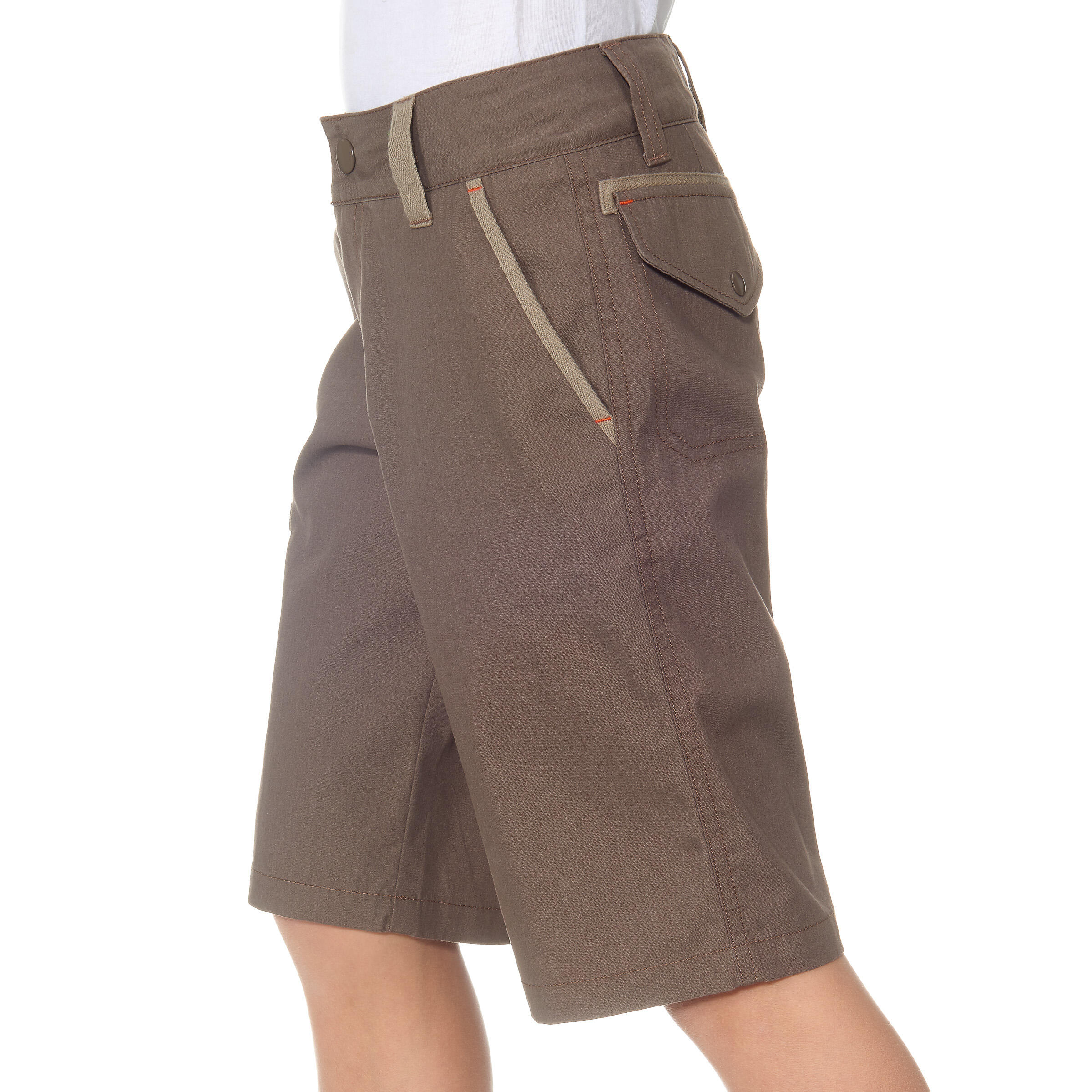 Hike 500 Boys' Hiking Shorts - Brown 5/16