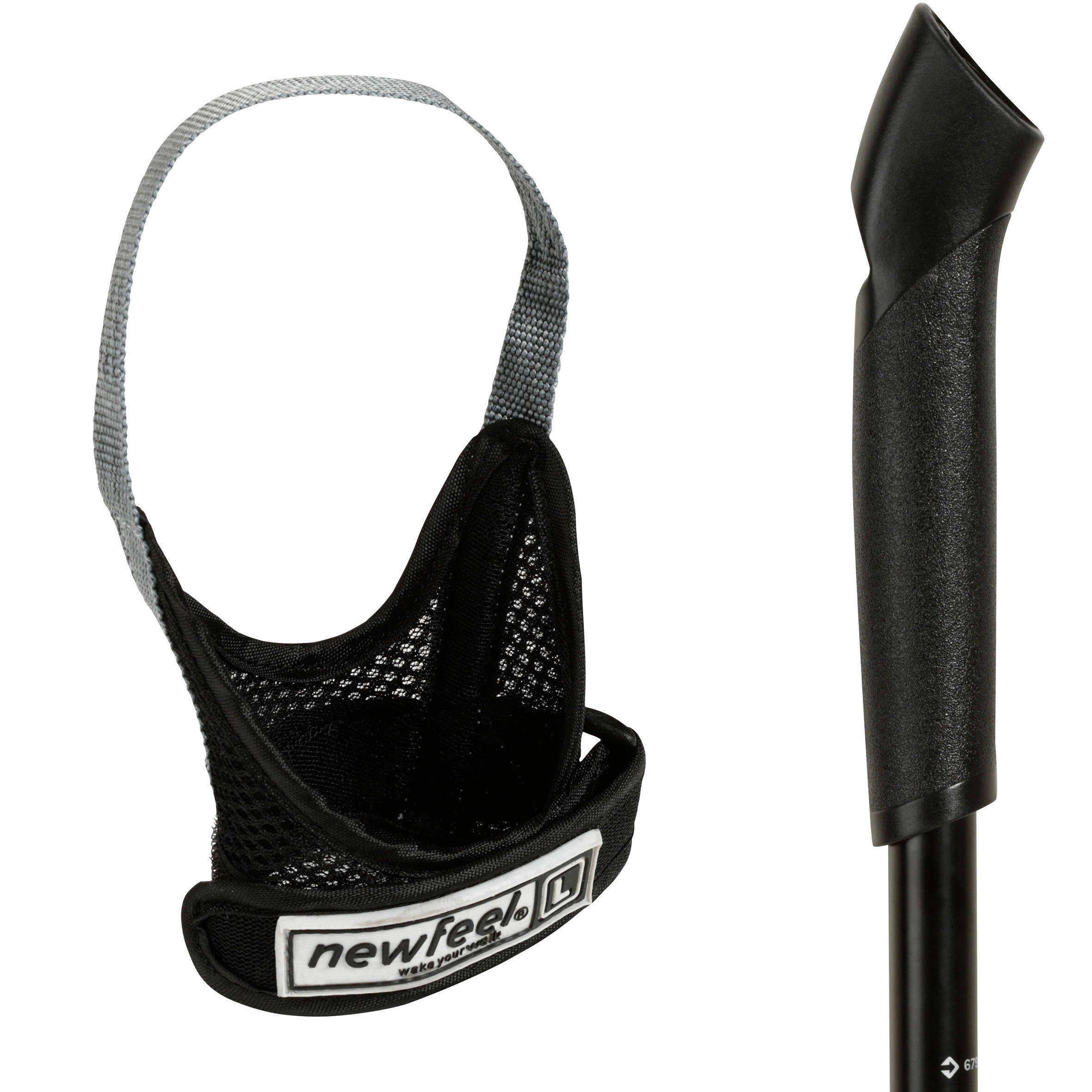 Nordic walking poles PW P100 black / blue -  4