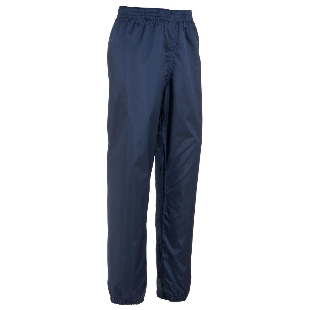 Hike 100 Kids' Waterproof Hiking Overtrousers - Navy