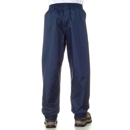 Верхні штани MH 100 для туризму, дітям 2-6 років, водонепроникні - Темно-сині