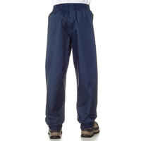 Kids' Hiking Waterproof Overtrousers MH100 2-6 Years - Blue Black