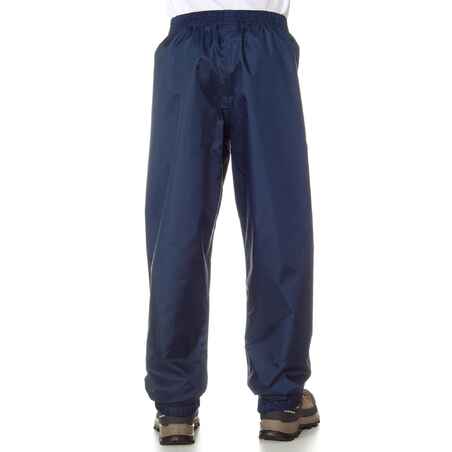 Kid's 7-15y waterproof trousers - MH100 - Navy Blue - Decathlon