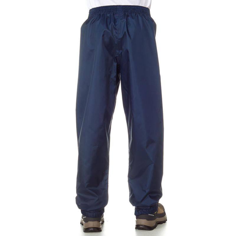 Kids’ Waterproof Hiking Over Trousers - MH100 Aged 7-15 - Navy Blue ...