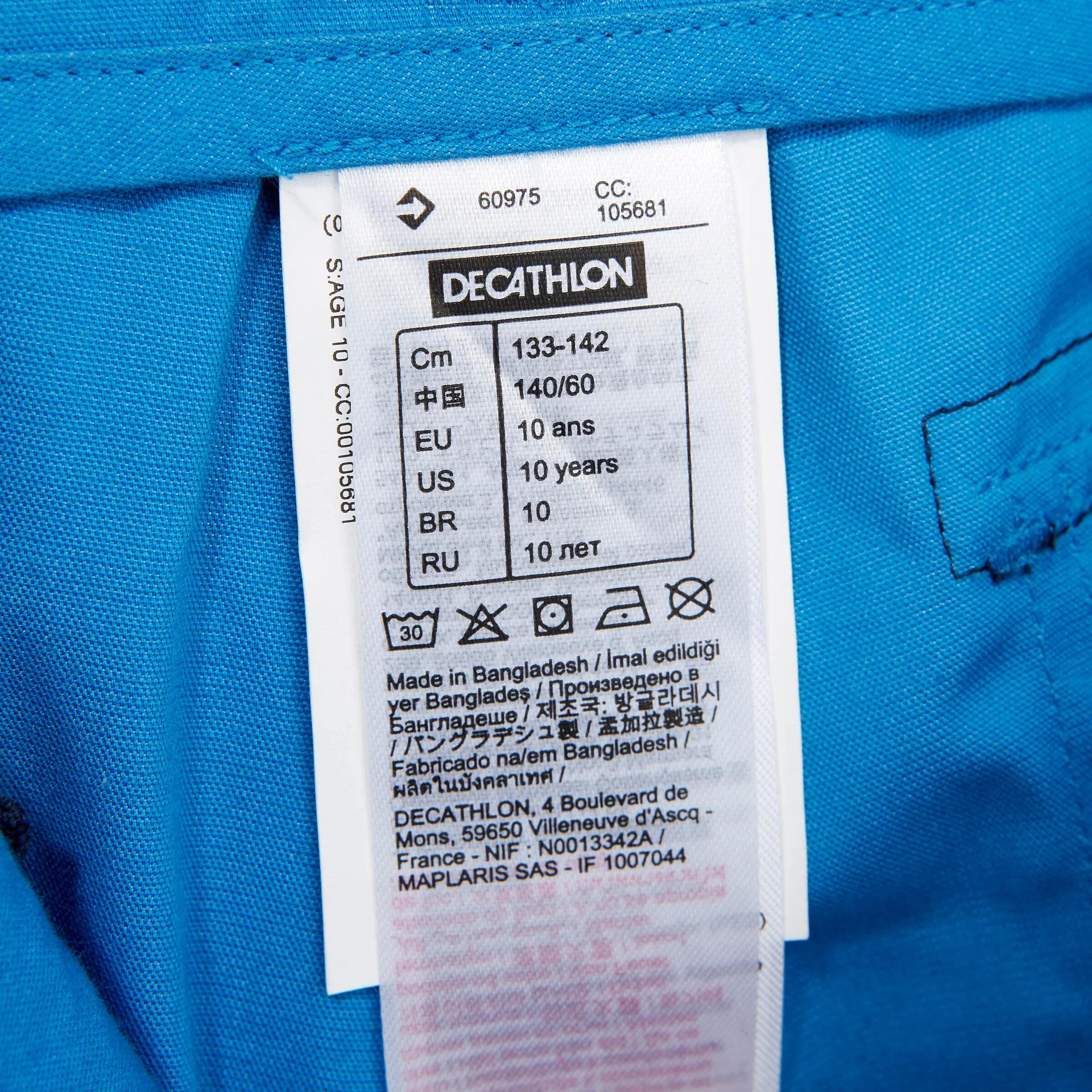 Hike 500 Boys' Hiking Shorts - Blue 6/10