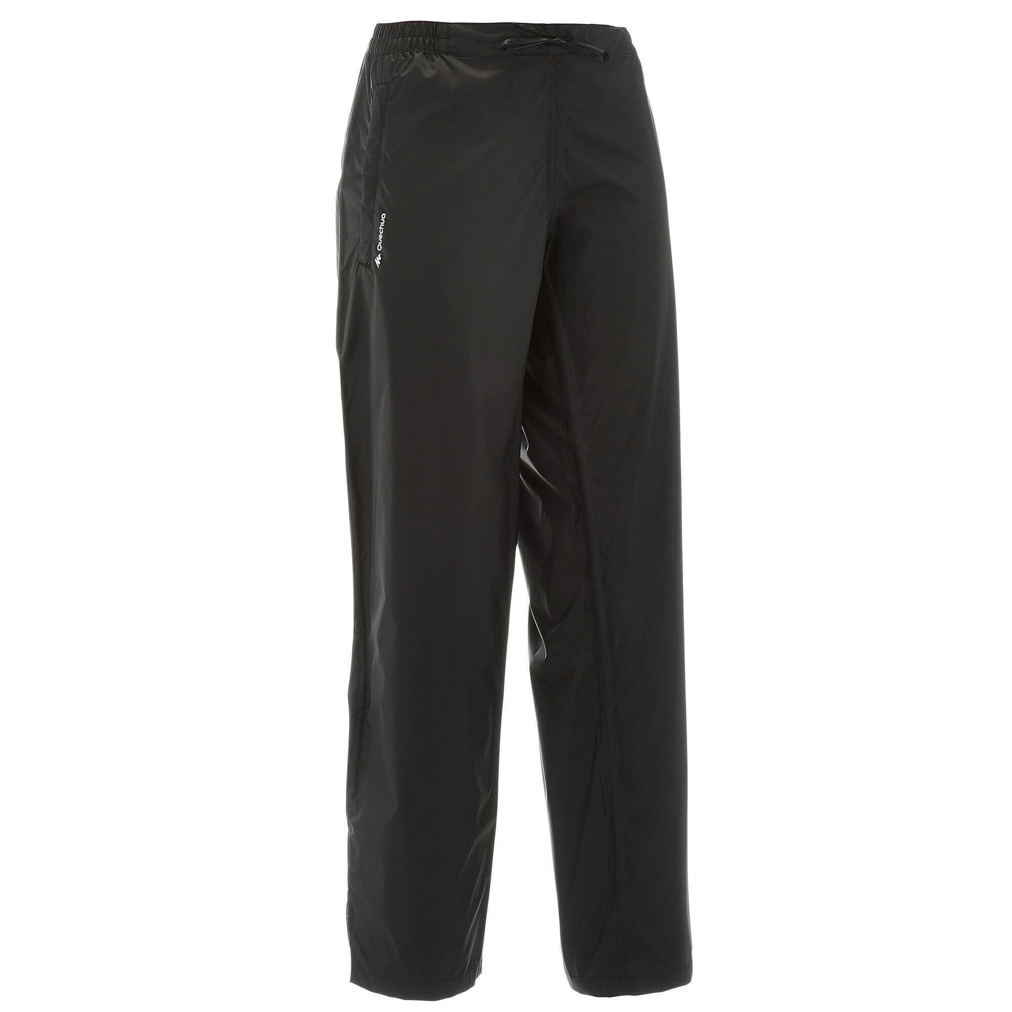 Women’s Hiking Rain Pants - Raincut Black - QUECHUA