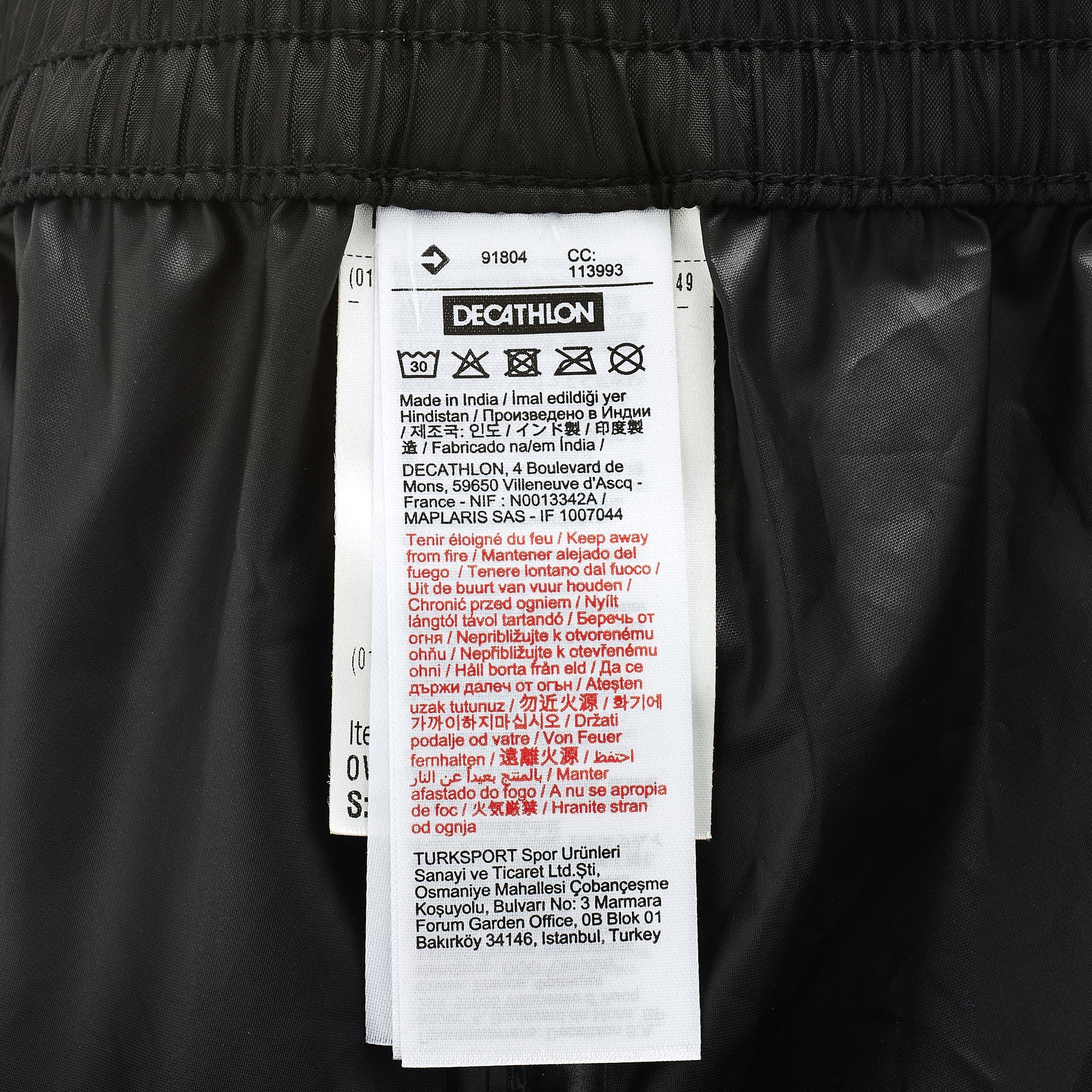 QUECHUA RAINCUT Women's Waterproof Trousers - Black (L/XL) : :  Clothing & Accessories