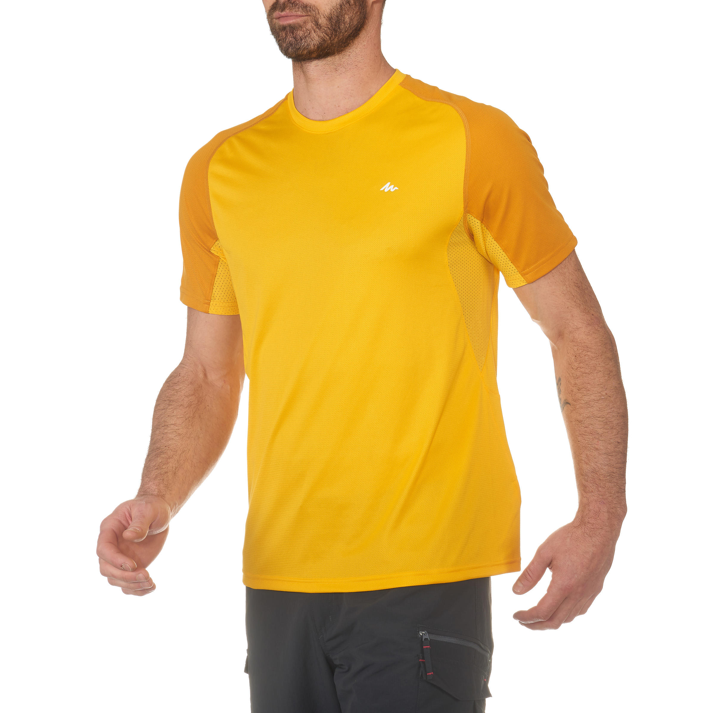 TechFRESH 100 Men's Short-Sleeved Hiking T-Shirt - Yellow 2/12