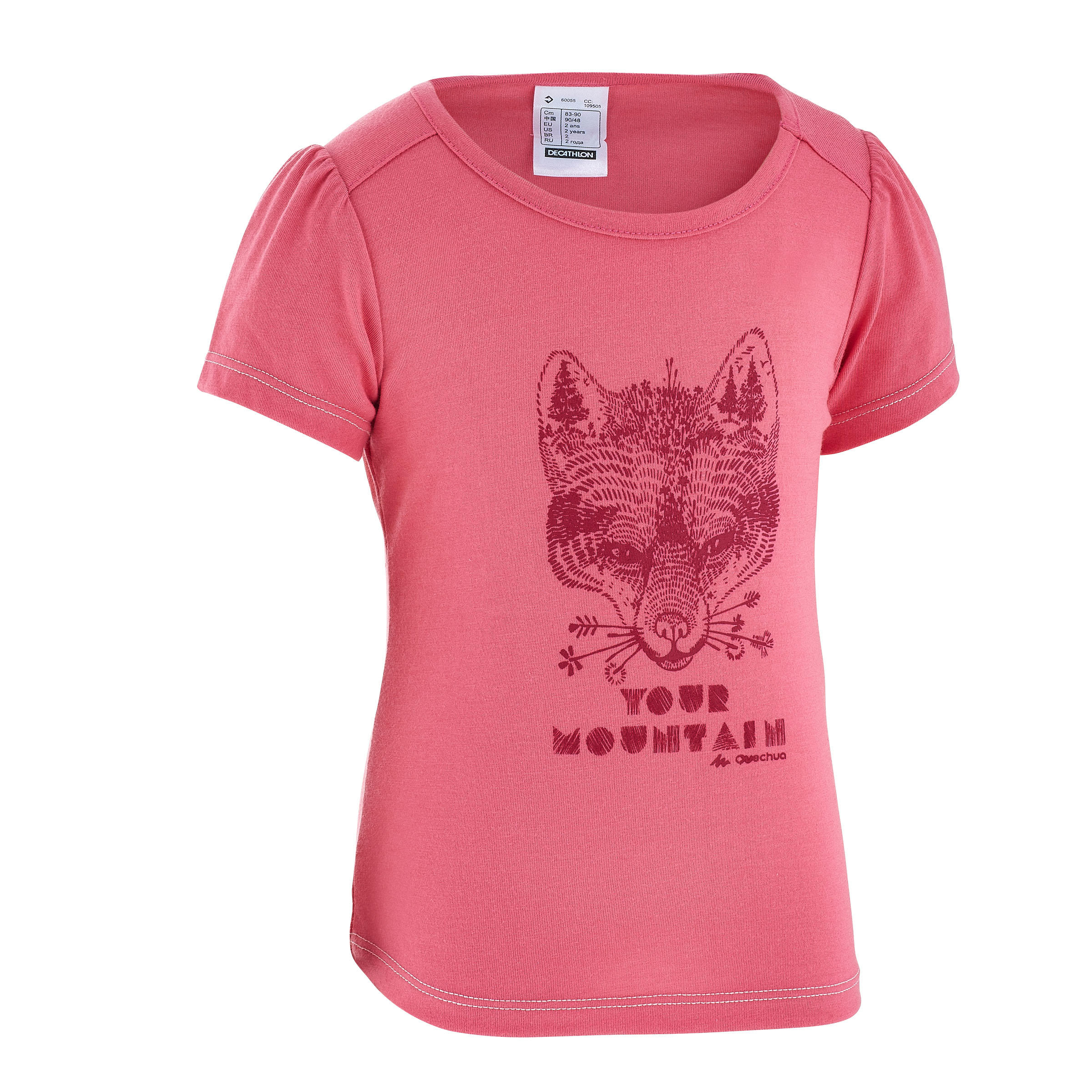 Babies' Hike 100 Hiking T-Shirt Pink 1/8