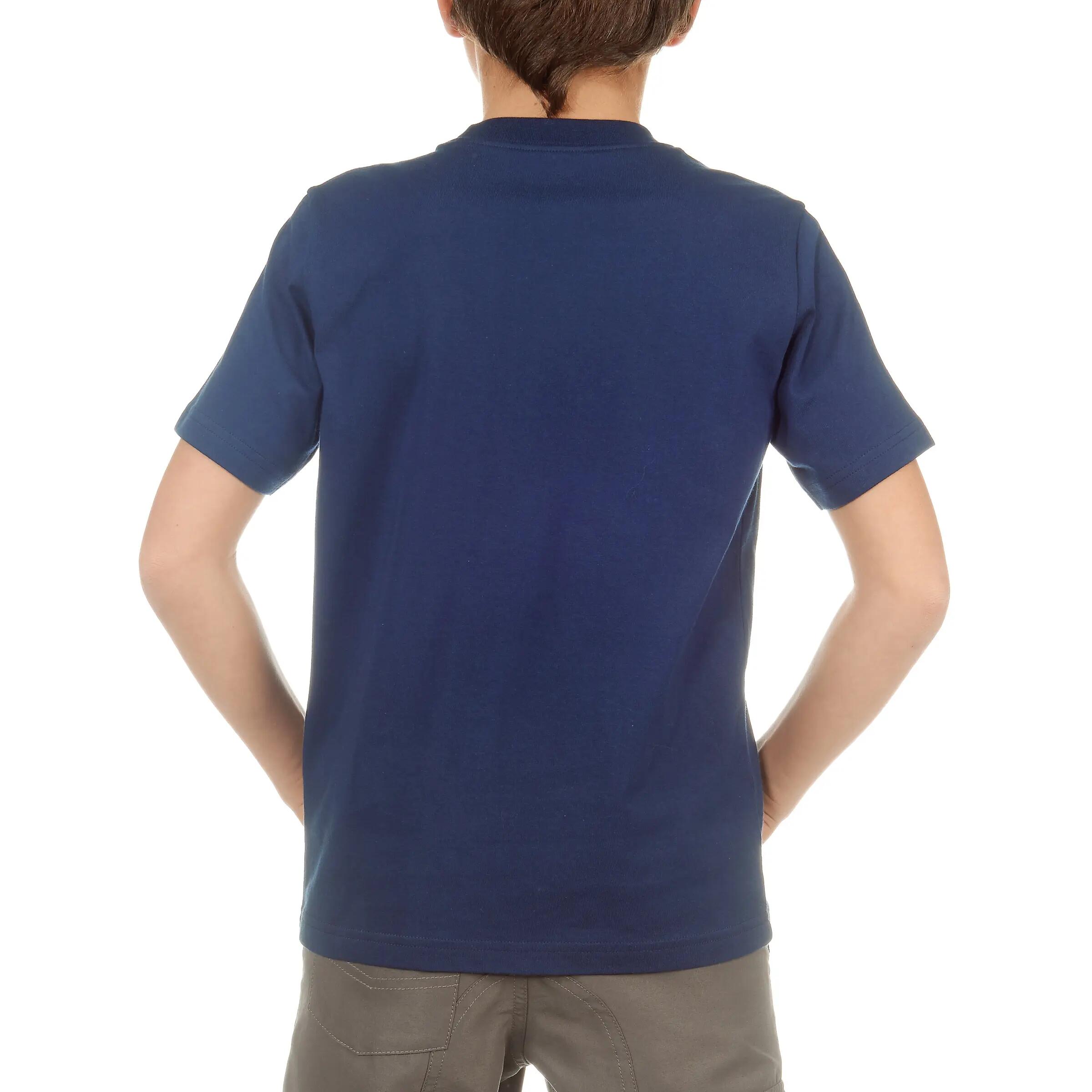 Hike 500 Boy's Hiking T-Shirt Navy 4/9