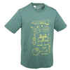 Hike 500 Boy's Hiking T-Shirt Green/Yellow