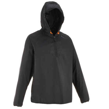 Men's waterpoof jacket 1/2 zip - NH100 - Black