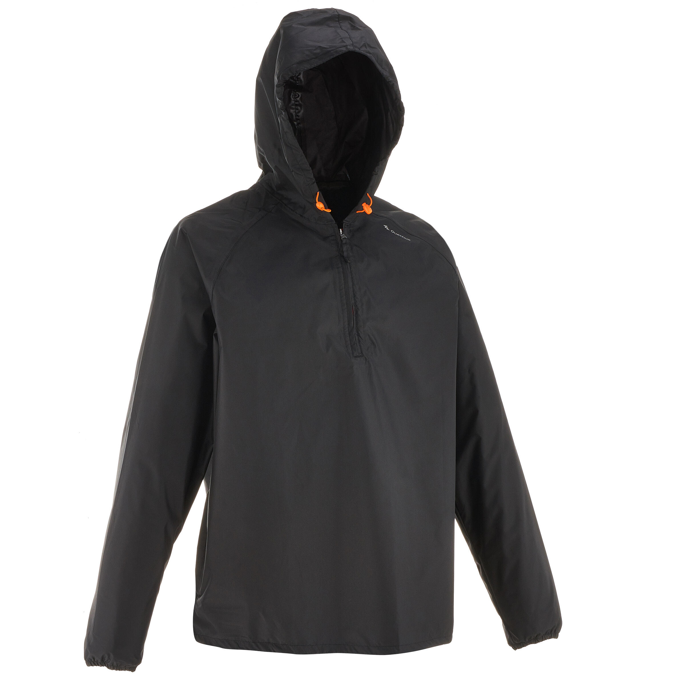 Jachetă cu fermoar scurt Protecție ploaie NH100 Raincut Negru Bărbați decathlon.ro imagine noua