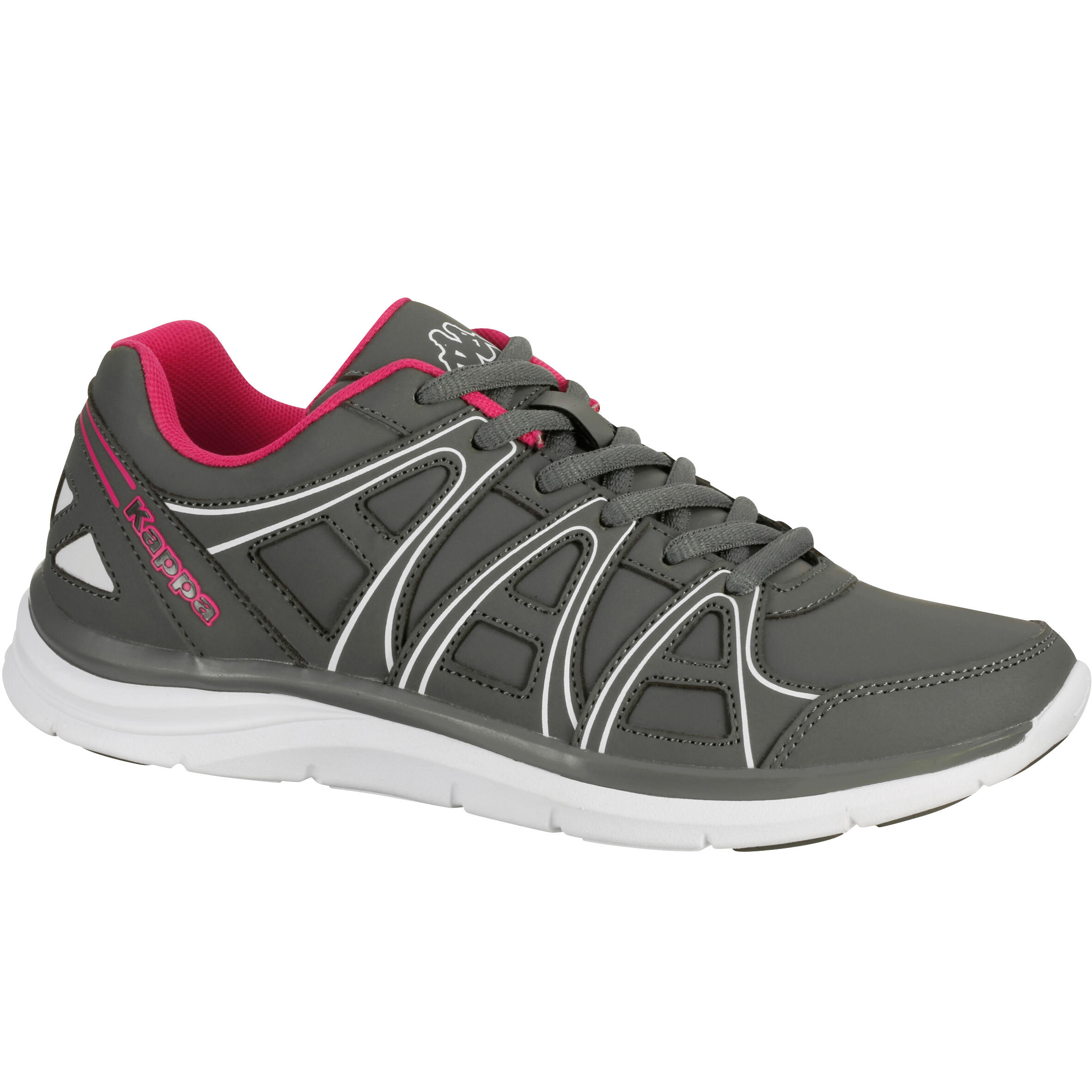 Ulaker women's active walking shoes - grey/pink 1/9