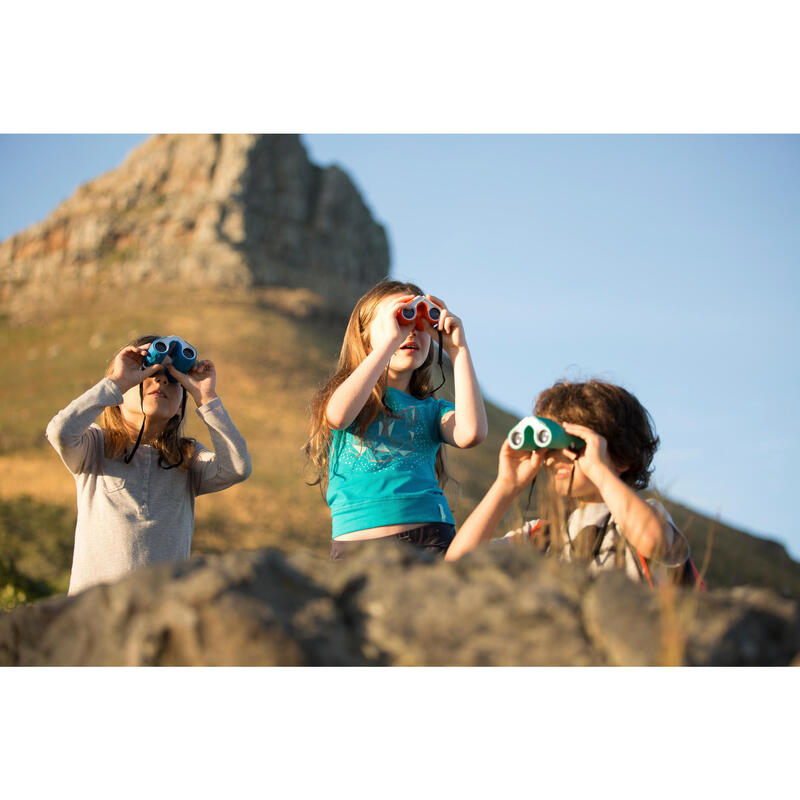 Kids Hiking binoculars x6 magnification without adjustment - MH B100 - Blue