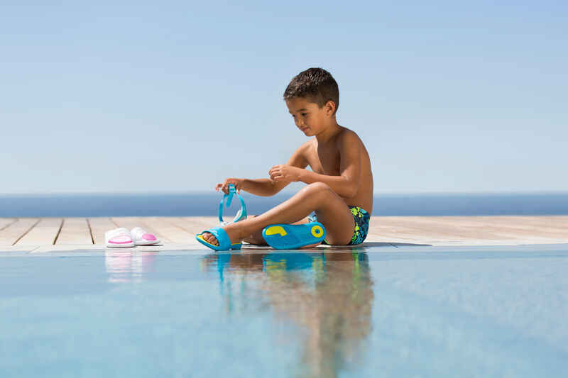 صنادل حمام السباحة  Nabaiji METASLAP للأولاد - زرقاء