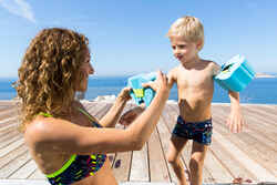 BABY / KIDS' SWIMMING BOXERS - BLUE FISH PRINT