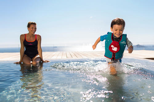 Gilet De Natation Enfant Mousse Bleu Rouge Pour Les Clubs Et Collectivites Decathlon Pro