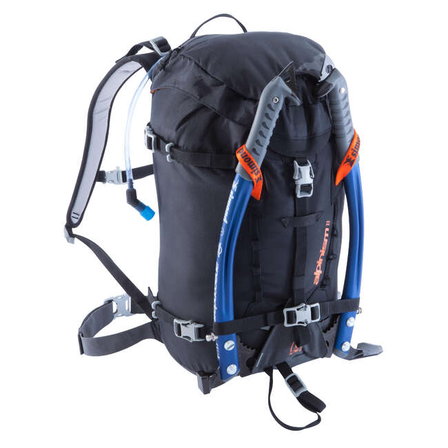 SIMOND 33L Mountain Climbing Backpack Black Decathlon