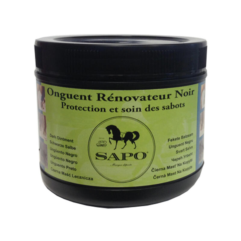 Graisse pour sabots équitation cheval et poney ONGUENT RENOVATEUR noir 500 ML