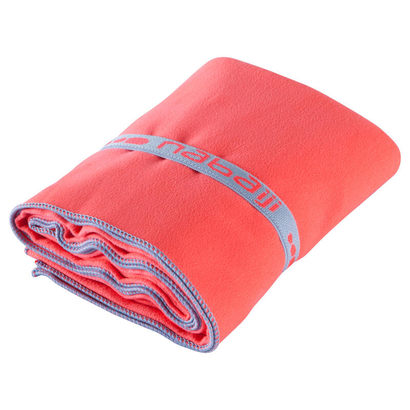 Microvezel handdoek oranje maat L 80 x 130 cm