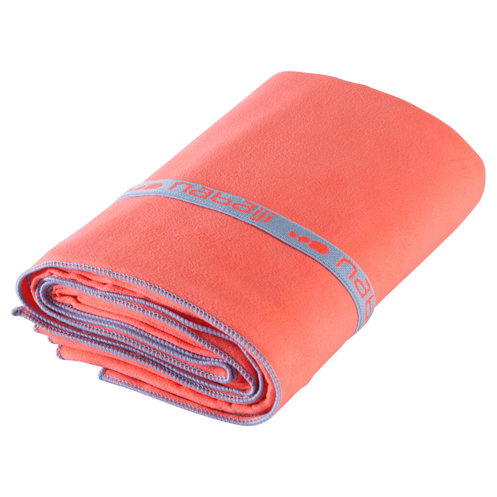 Serviette de bain microfibre corail taille XL 110 x 175 cm