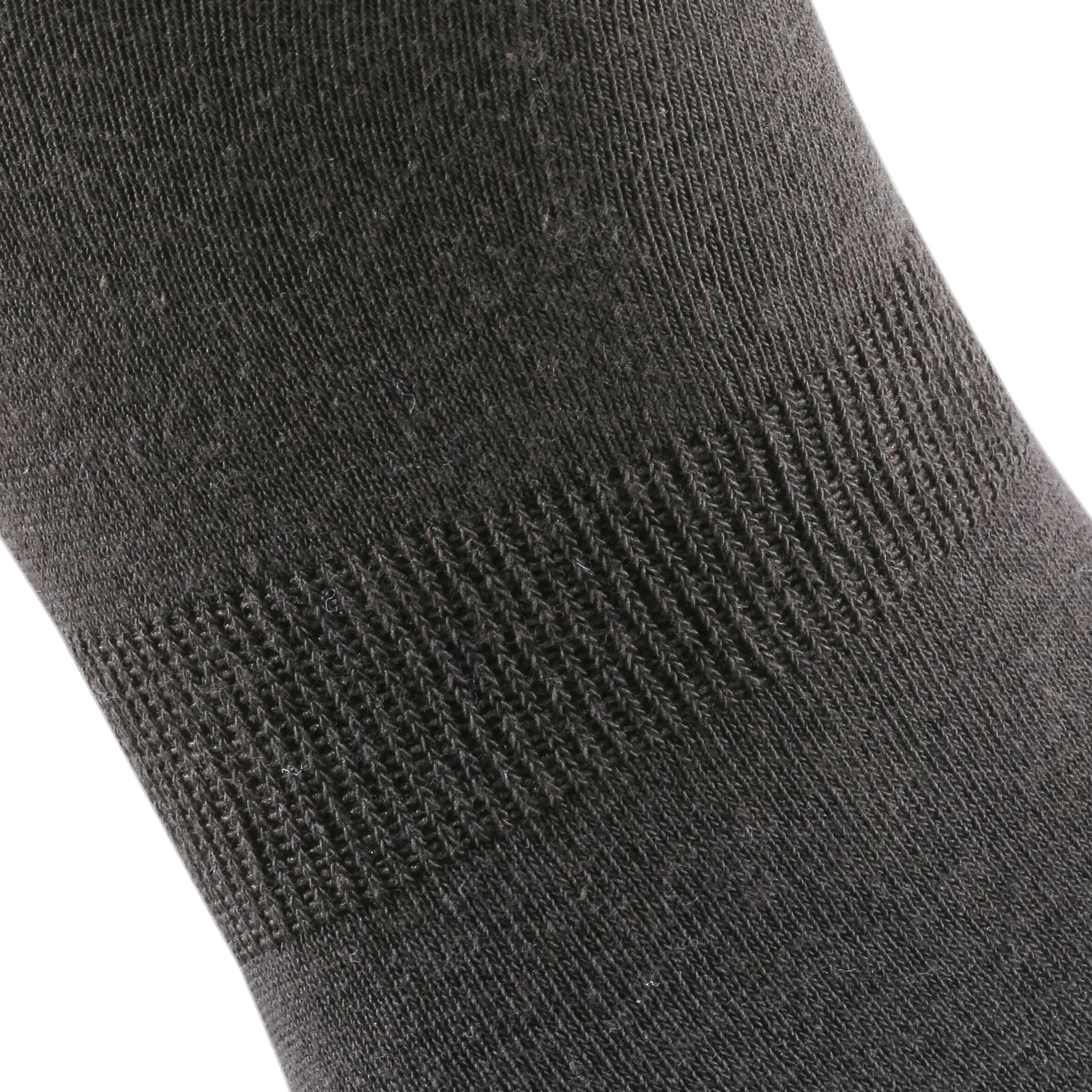 Mid-calf cotton active walking socks - grey 2/6