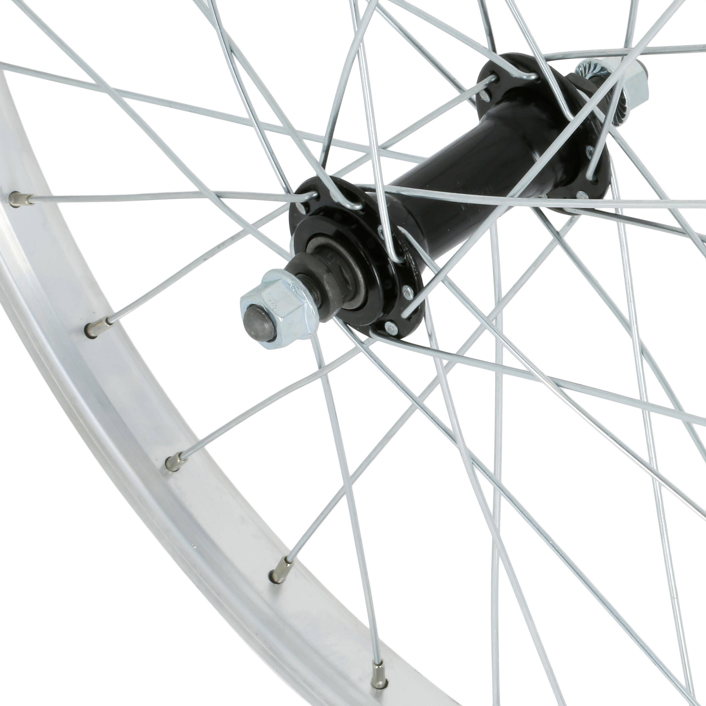 Kids' Bike Wheel 20" Front Single Wall Rim - Silver -  2