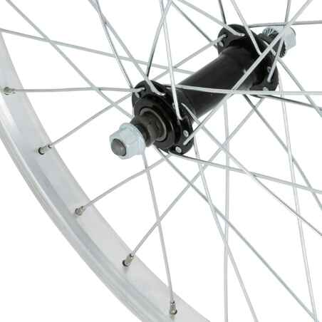 Kids' Bike Wheel 20" Front Single Wall Rim - Silver