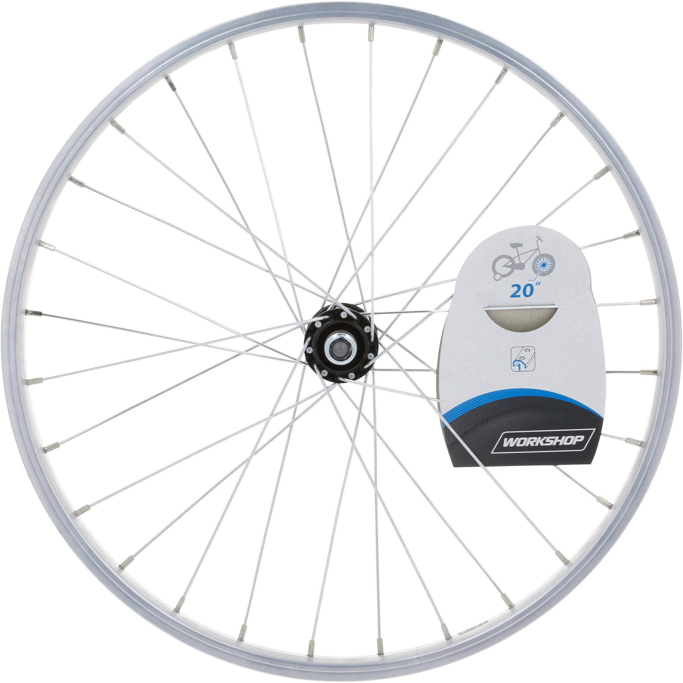 Kids' Bike Wheel 20" Front Single Wall Rim - Silver -  4