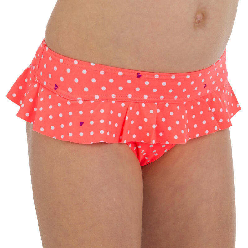 Maillot de bain 2 pièces fille bandeau volant LG DOTS granatina