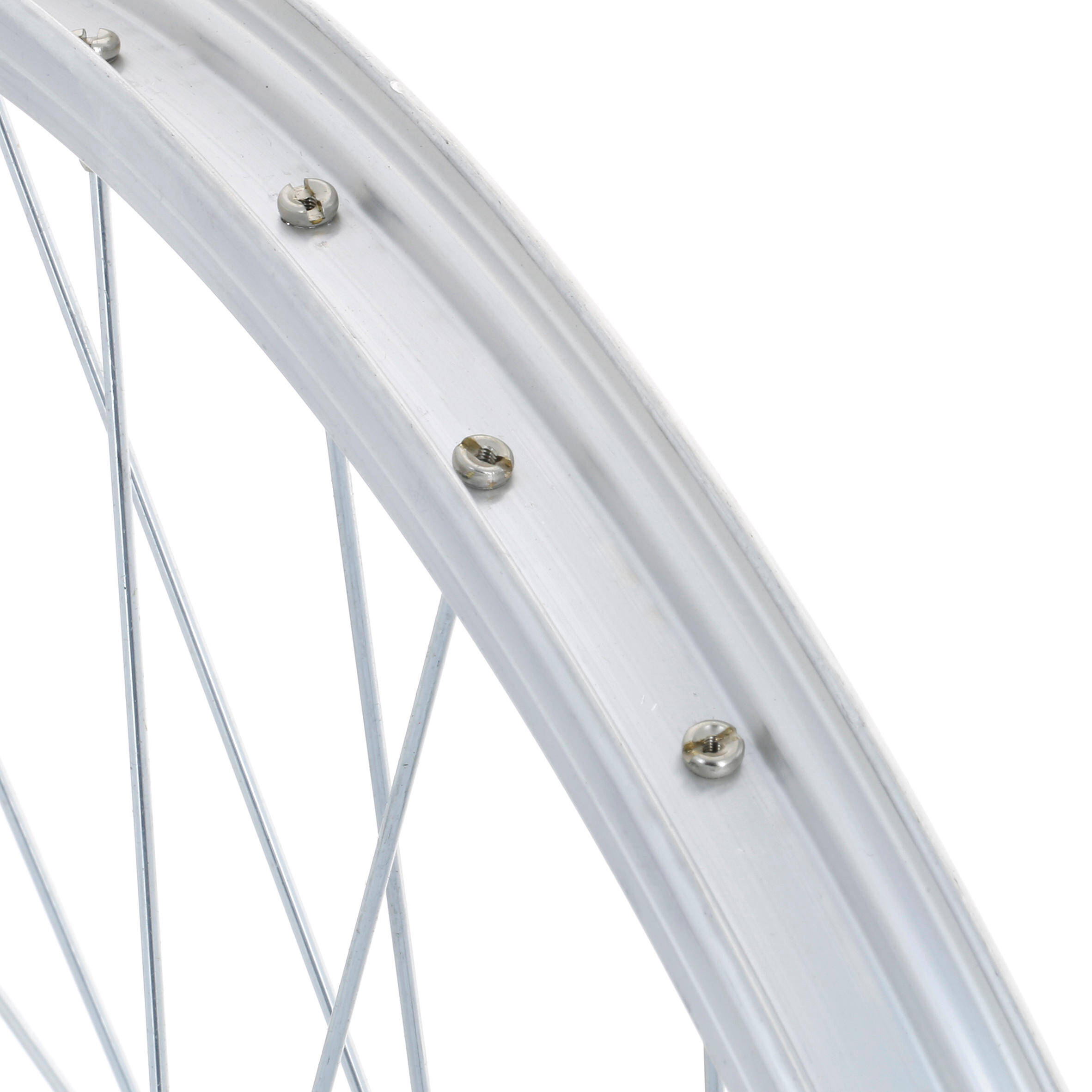 Kids Wheel 24" Rear Single Wall Rim Freewheel - Silver -  3