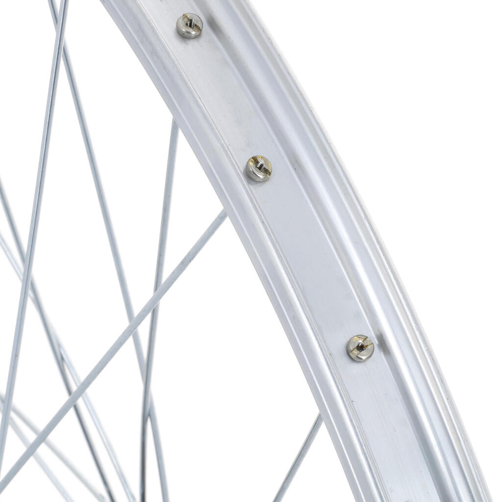 Roue vélo enfant 24 pouces avant simple paroi argent