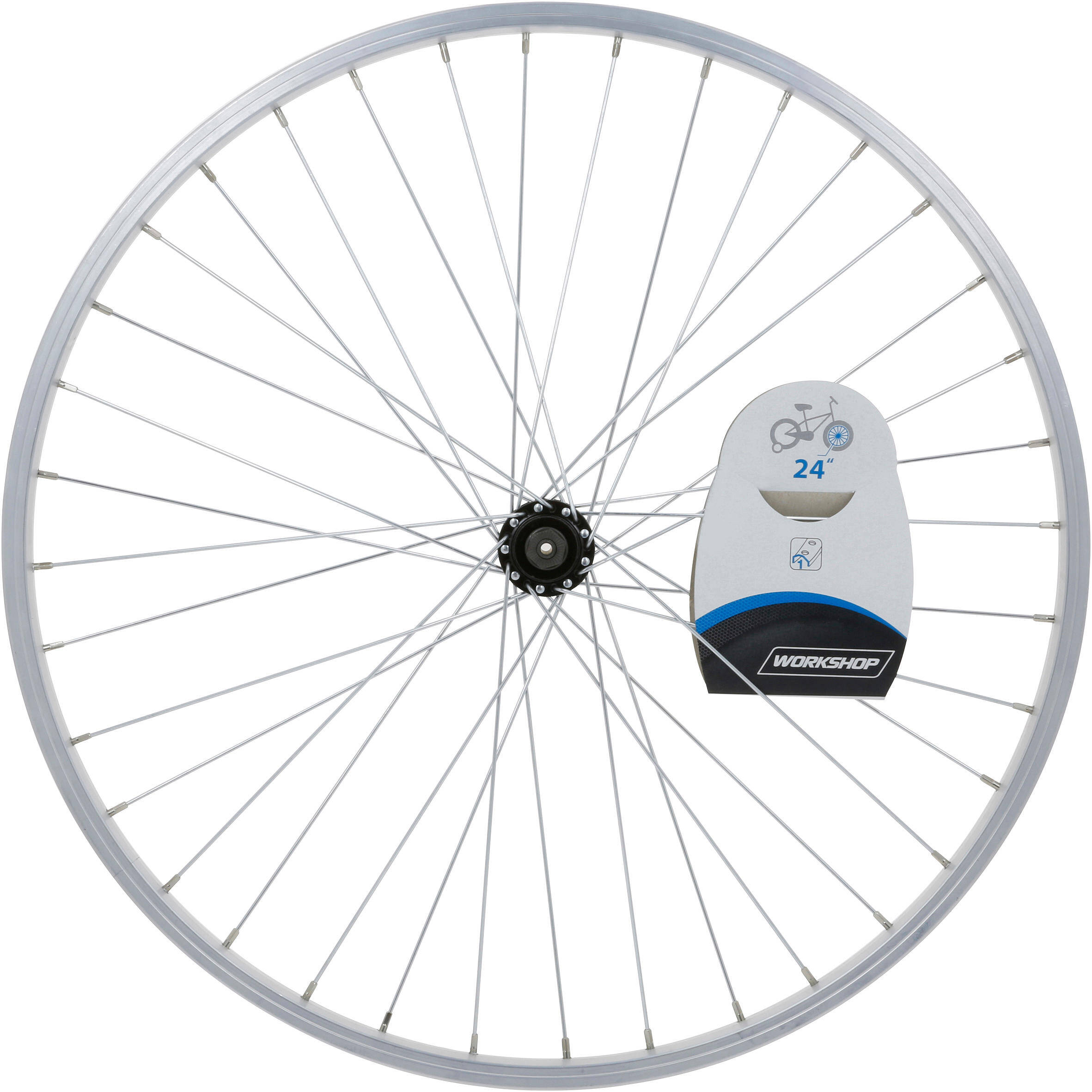 Kids' Bike Wheel 24" Front Single Wall Rim - Silver -  4