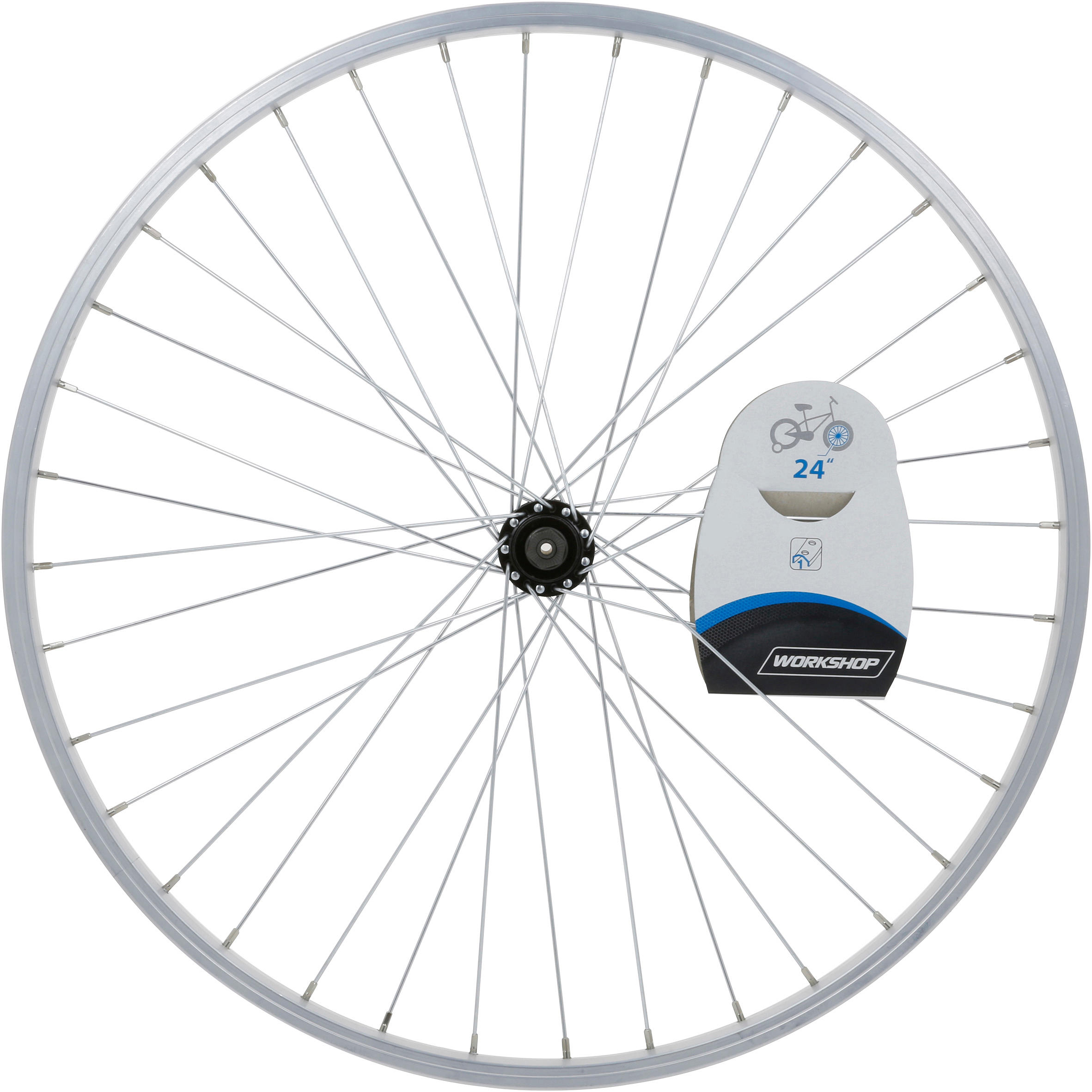 ROUE ENFANT 24" ARGENT AVANT - BTWIN