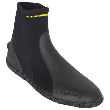 Zapatos de buceo en neopreno de 3 mm Subea SCD 100 negro